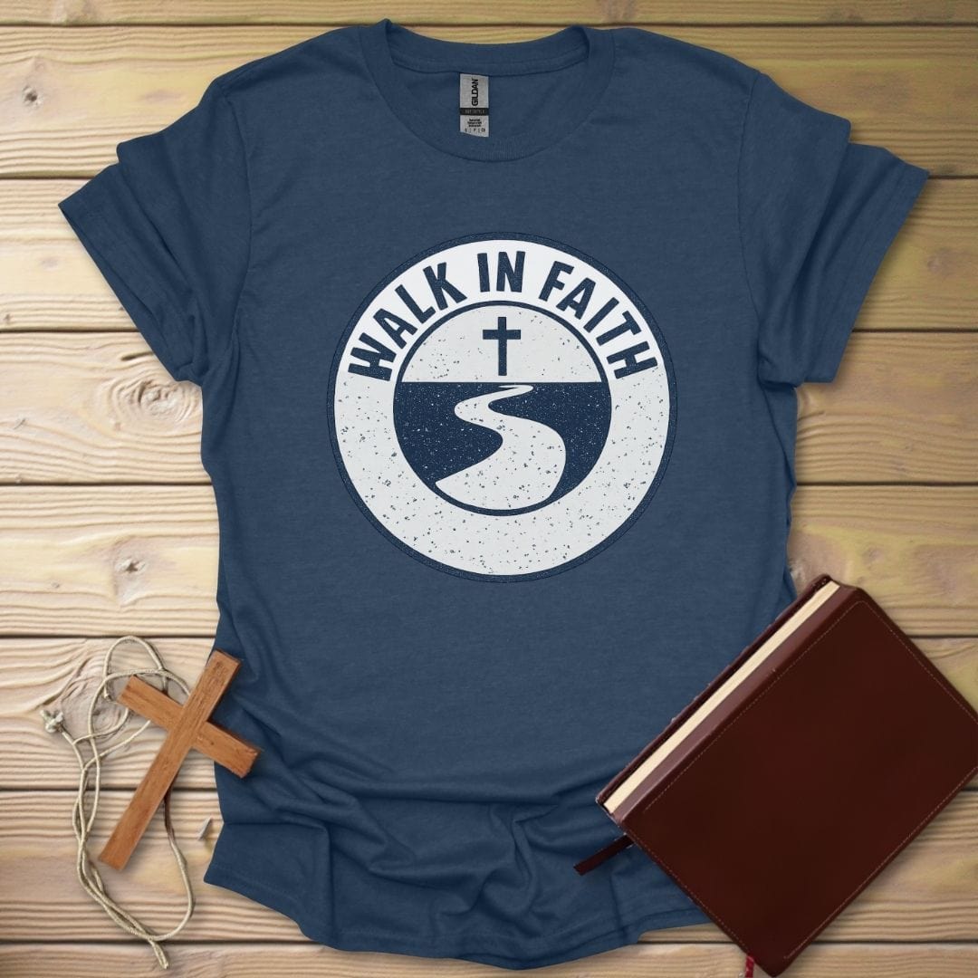 Worn Faith Journey T-Shirt Heather Navy / S