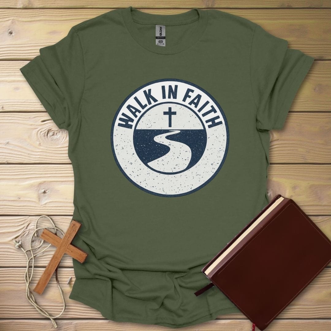 Worn Faith Journey T-Shirt Military Green / S