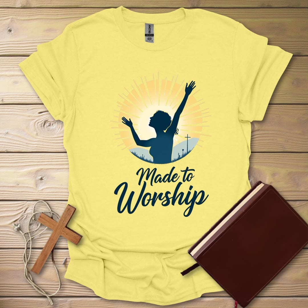 Worship Design Circle T-Shirt Cornsilk / S