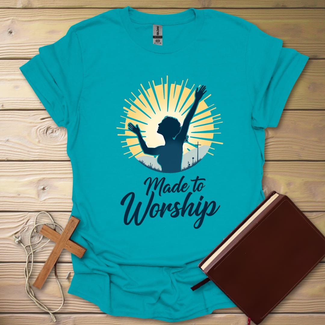 Worship Design Circle T-Shirt Tropical Blue / S