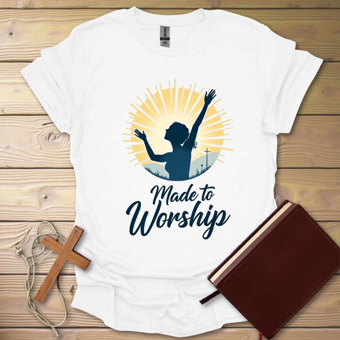 Worship Design Circle T-Shirt White / S