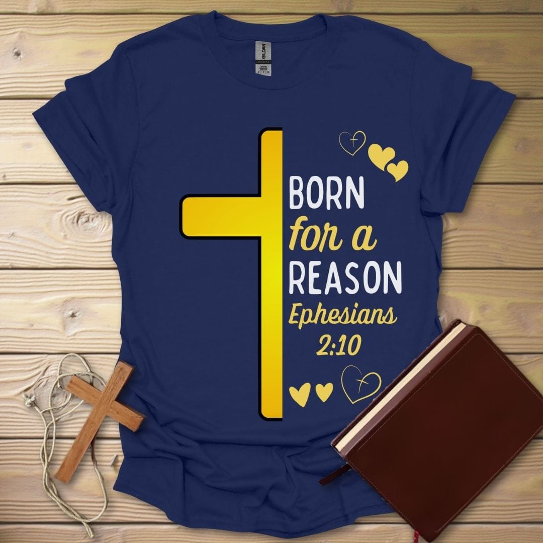 Born For A Reason T-Shirt Navy / S