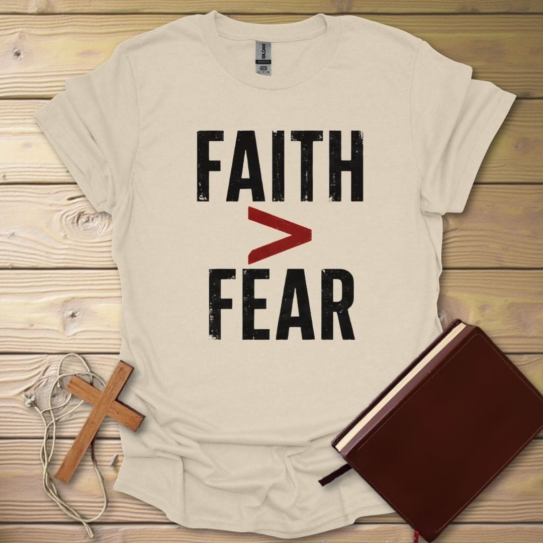 Faith > Fear T-Shirt Natural / S