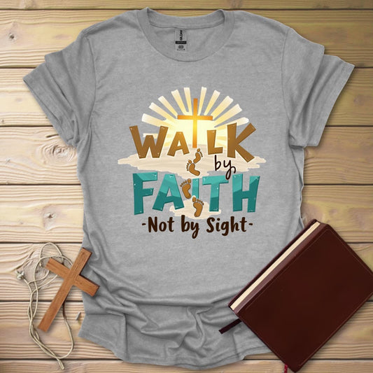 Faith Journey Cross T-Shirt Sport Grey / S