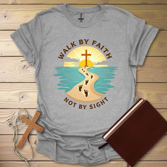 Faith Journey Sea T-Shirt Sport Grey / S