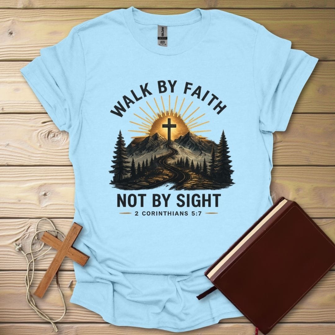 Faith Pathway T-Shirt Light Blue / S