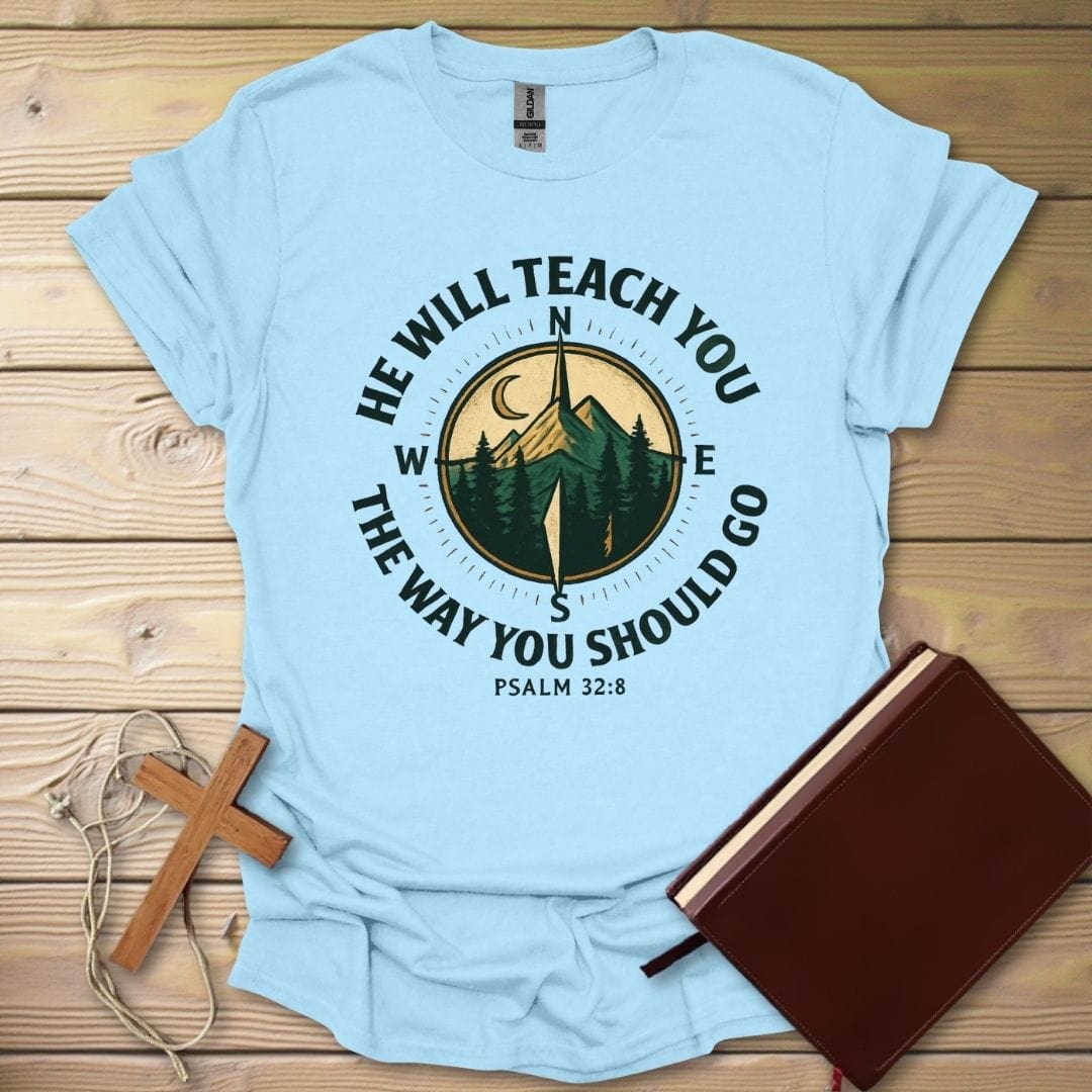 Faithful Compass T-Shirt Light Blue / S