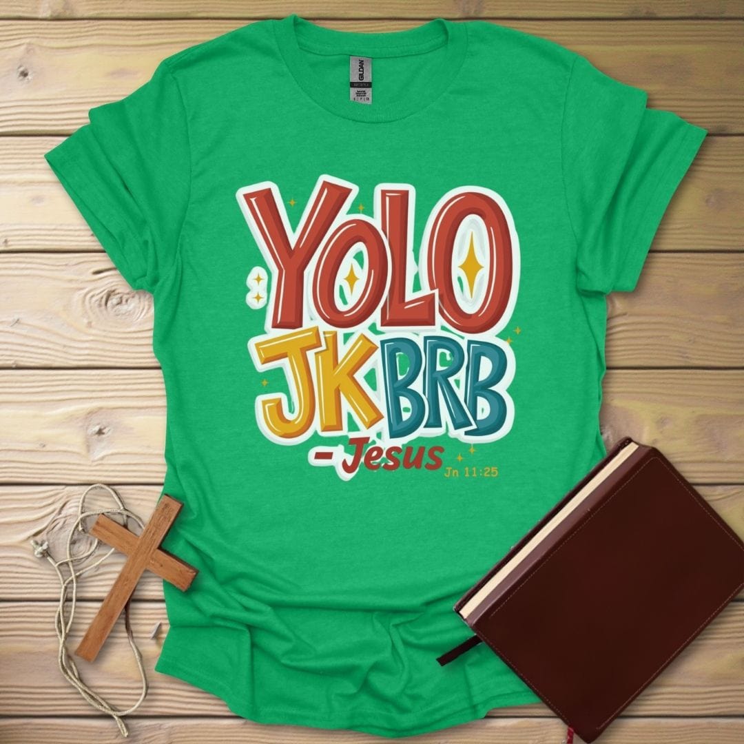 Faithful Fun T-Shirt Heather Irish Green / S