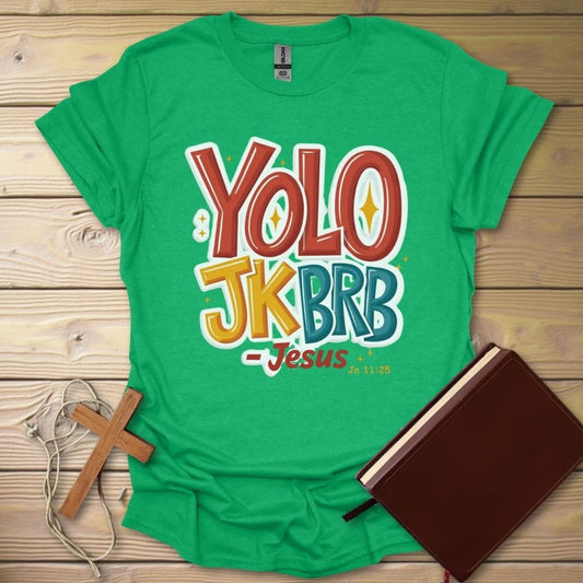 Faithful Fun T-Shirt Heather Irish Green / S