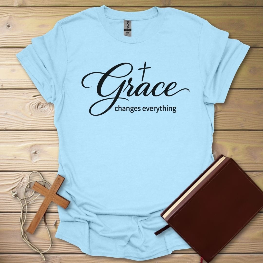 Grace Changes All T-Shirt Light Blue / S