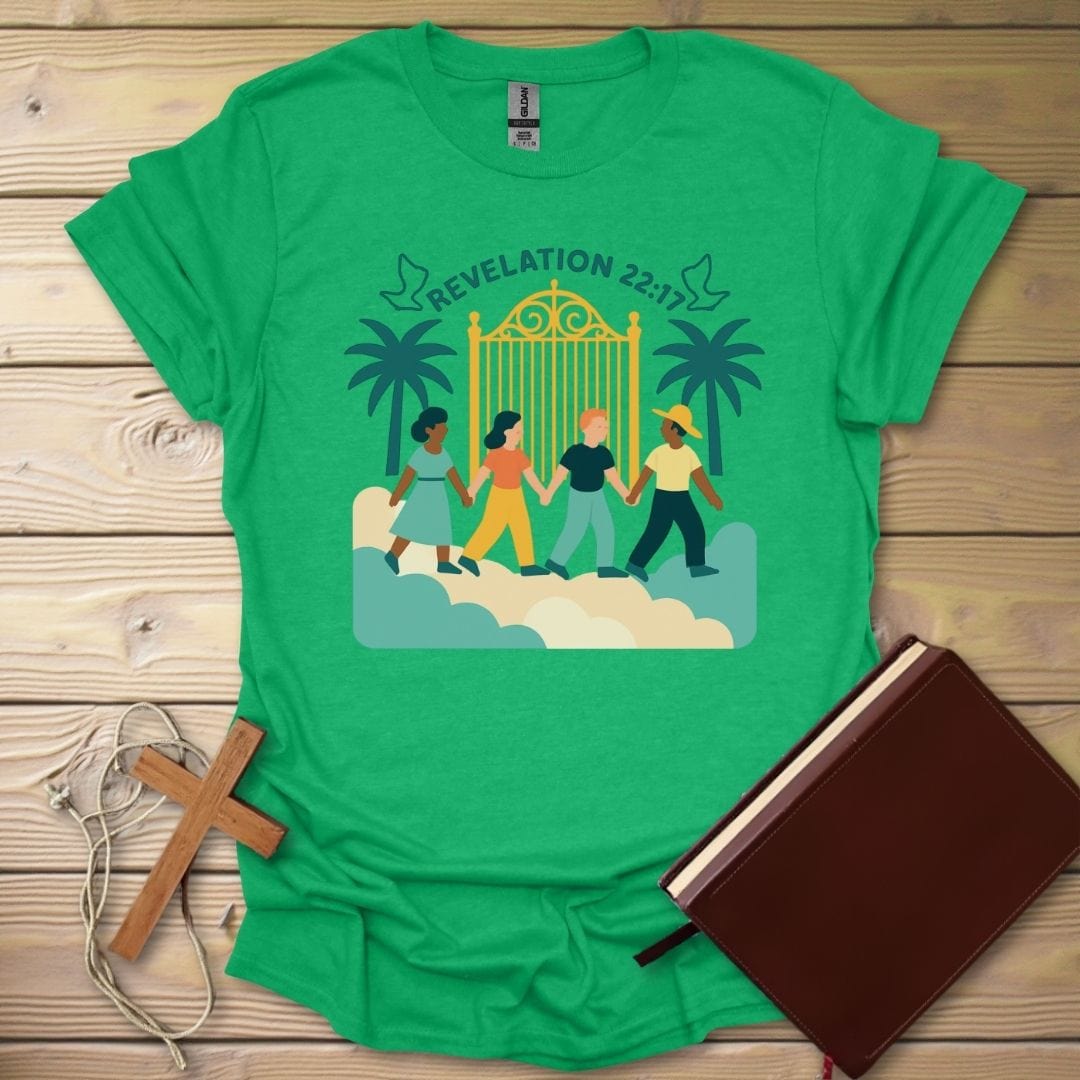 Heaven's Gate T-Shirt Heather Irish Green / S
