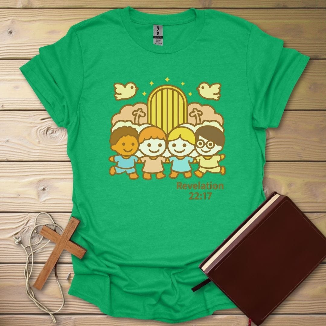 Heaven’s Welcome T-Shirt Heather Irish Green / S