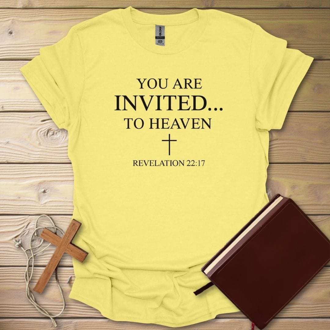 Invite To Heaven T-Shirt Cornsilk / S