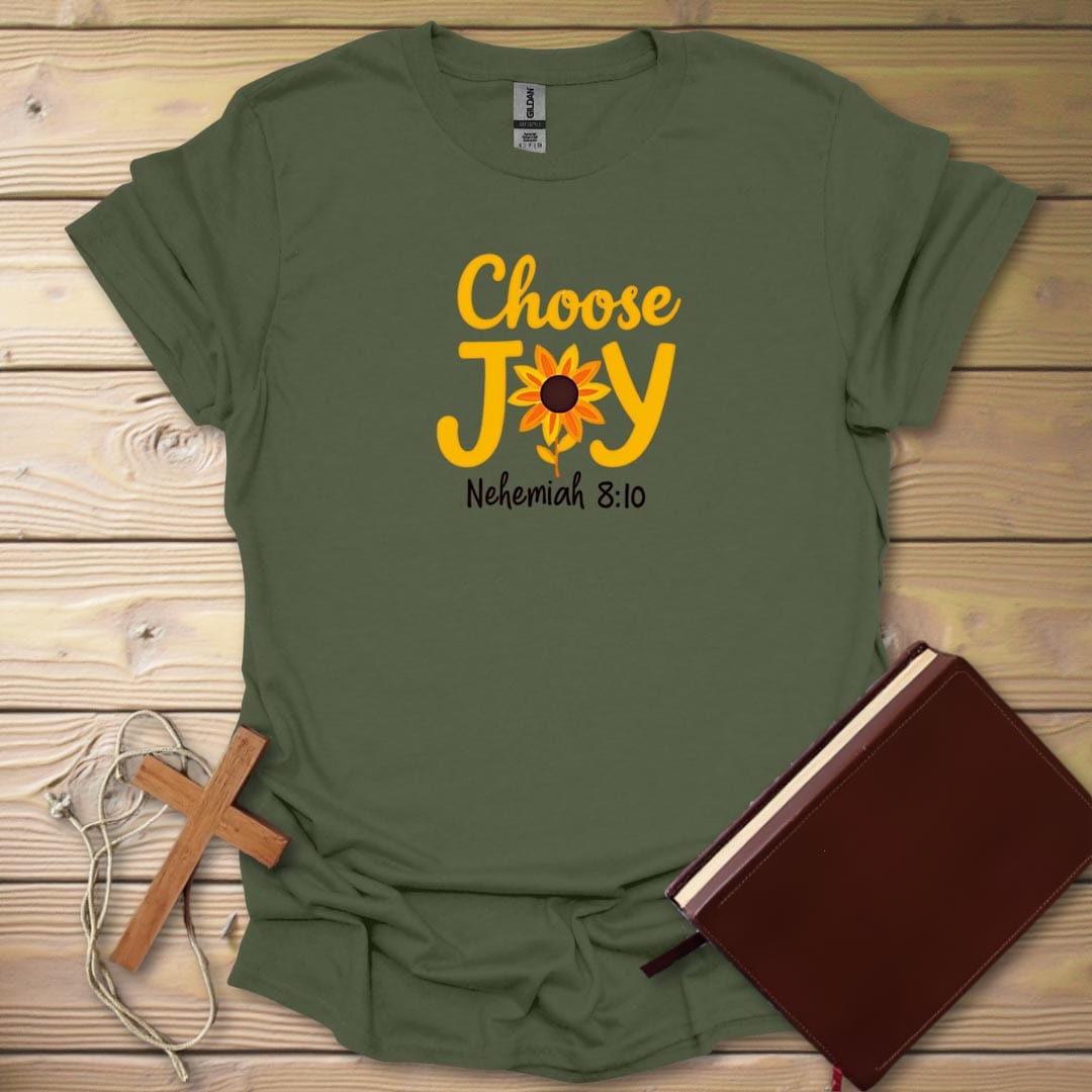 Joyful Bloom T-Shirt Military Green / S
