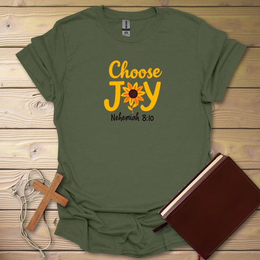 Joyful Bloom T-Shirt Military Green / S