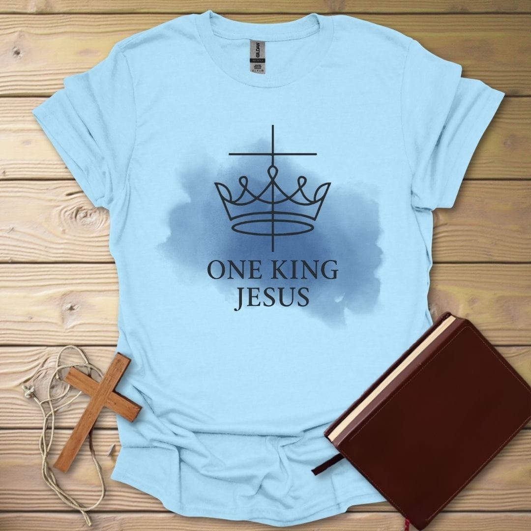 King Above All T-Shirt Light Blue / S