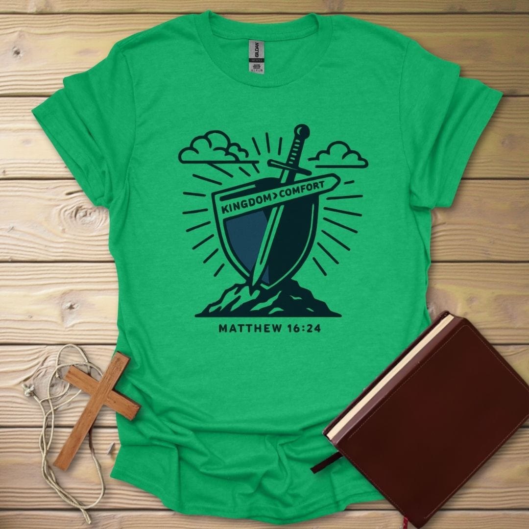 Kingdom Over Comfort T-Shirt Heather Irish Green / S