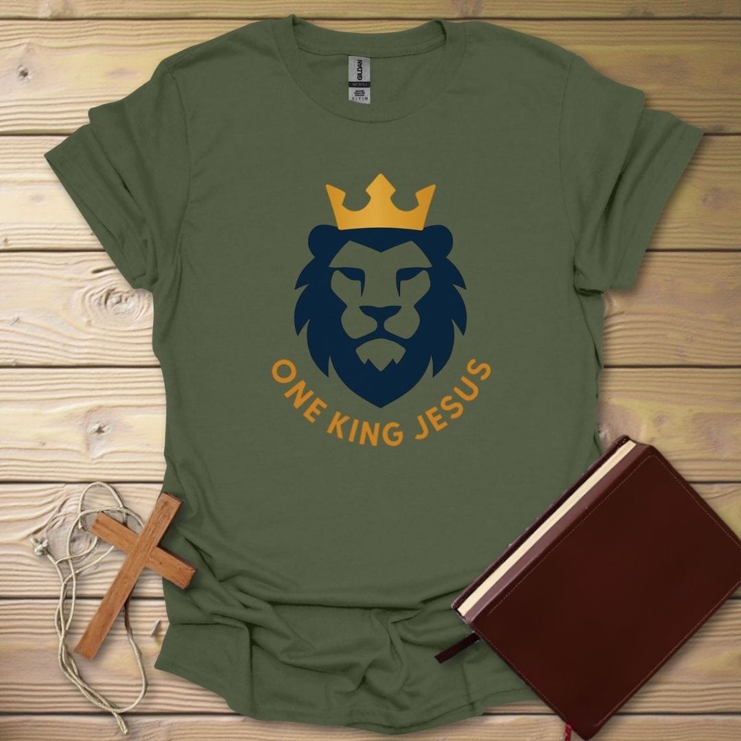 Lion Of Judah T-Shirt Military Green / S