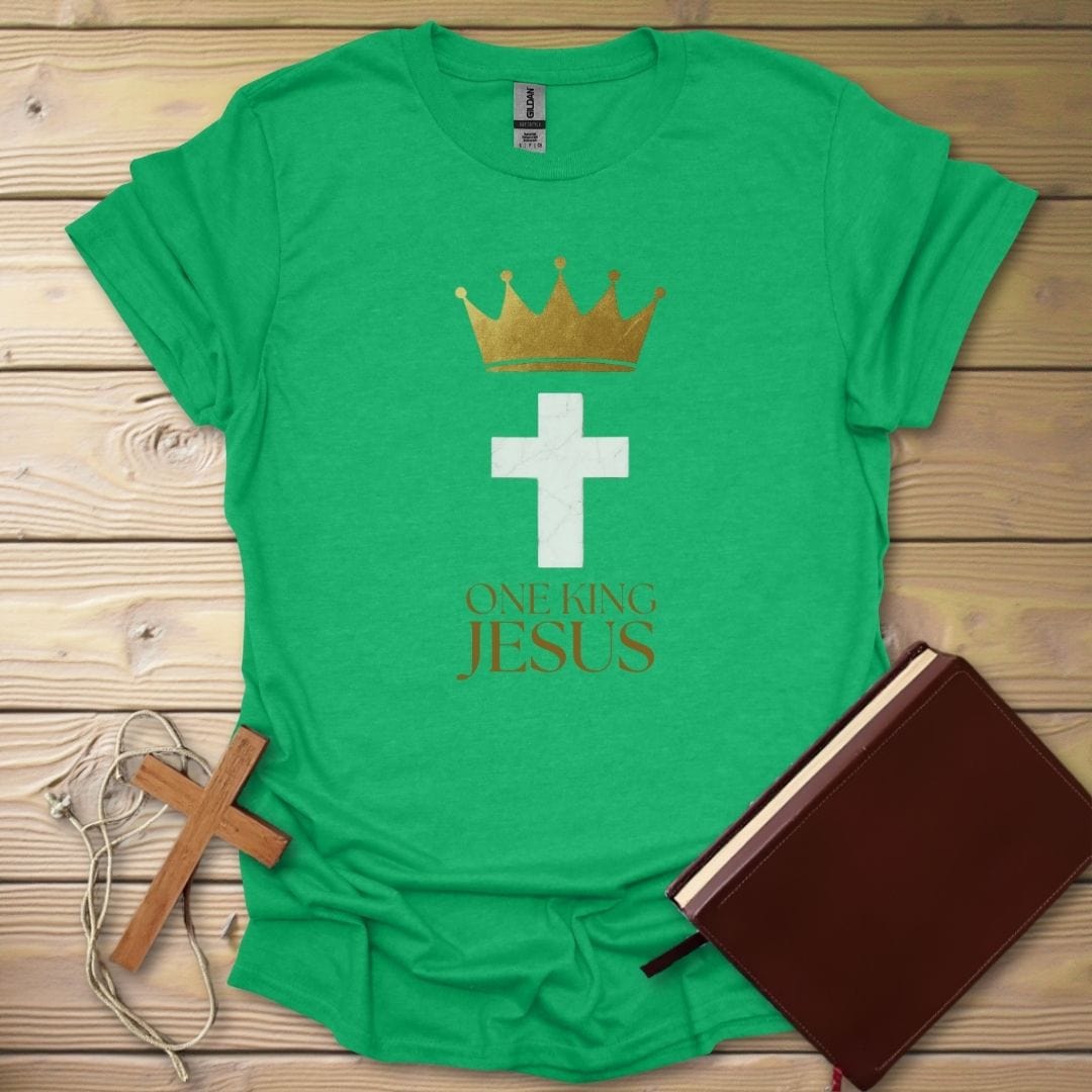 Majesty Cross T-Shirt Heather Irish Green / S