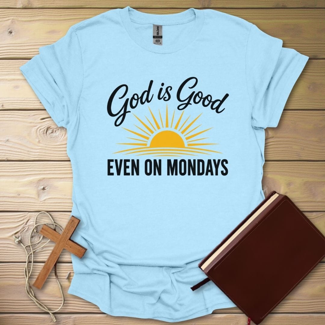 Monday Praise T-Shirt Light Blue / S