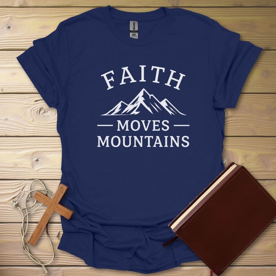 Move Mountains Faith T-Shirt Navy / S