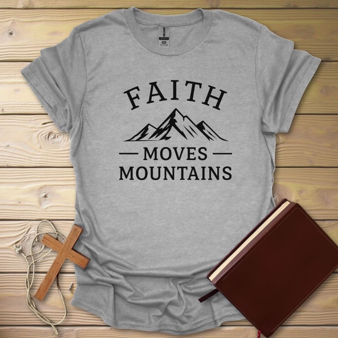 Move Mountains Faith T-Shirt Sport Grey / S