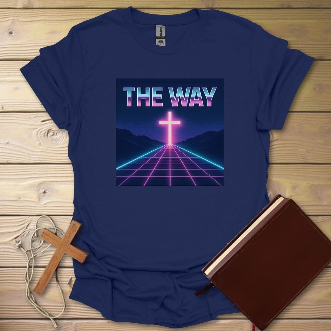 Neon Crossway Retro T-Shirt Navy / S