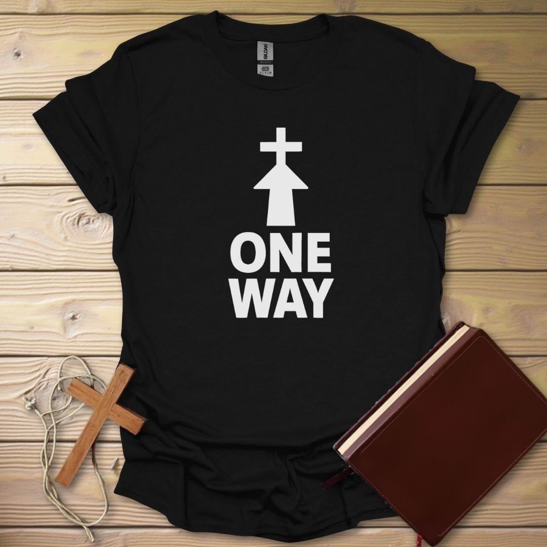 One Way Arrow Cross T-Shirt Black / S