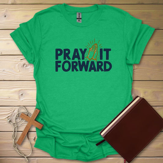 Pray Forward T-Shirt Heather Irish Green / S