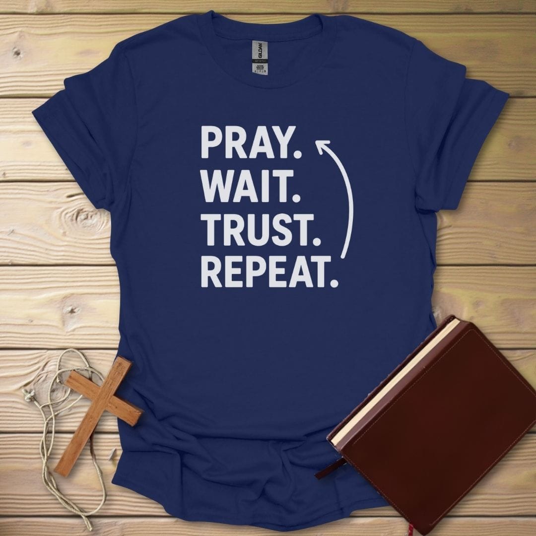 Pray Repeat T-Shirt Navy / S