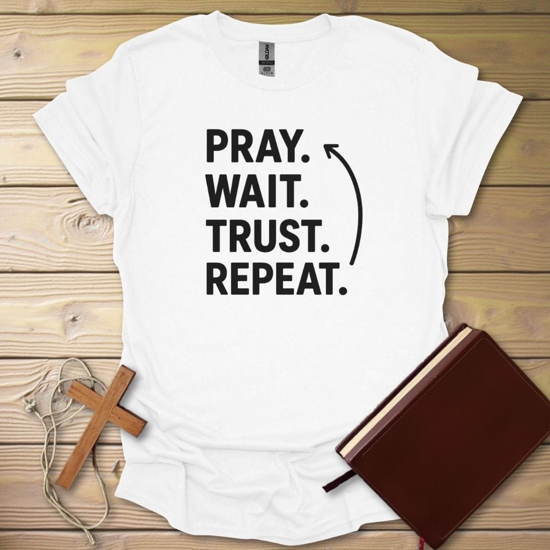Pray Repeat T-Shirt White / S
