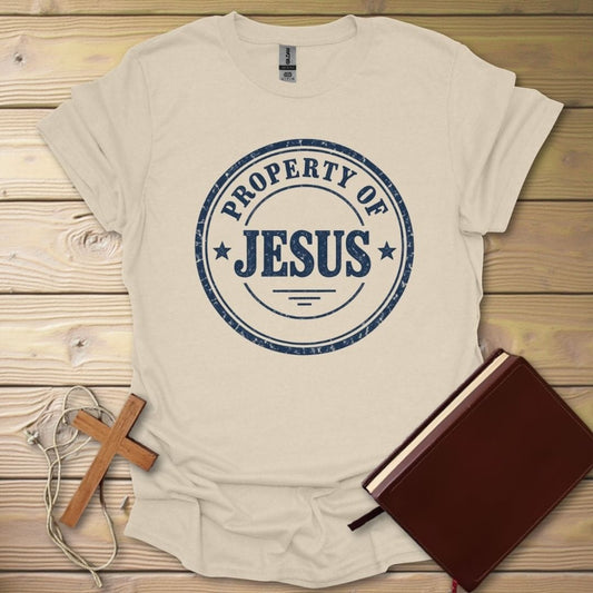 Property Of Jesus T-Shirt Natural / S