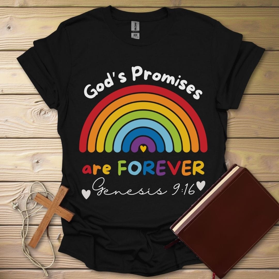 Rainbow Promises Forever T-Shirt Black / S