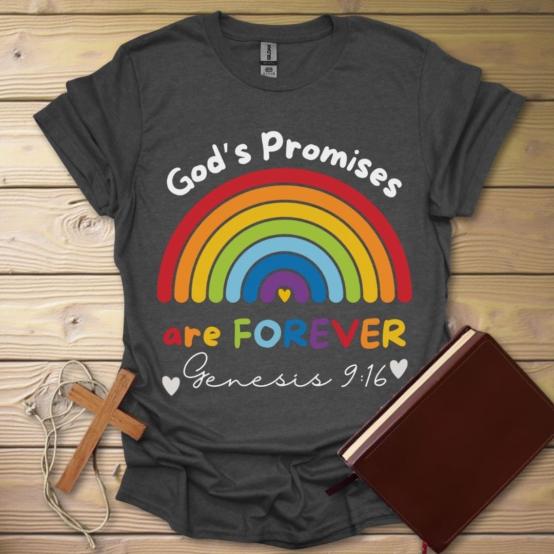 Rainbow Promises Forever T-Shirt Dark Heather / S