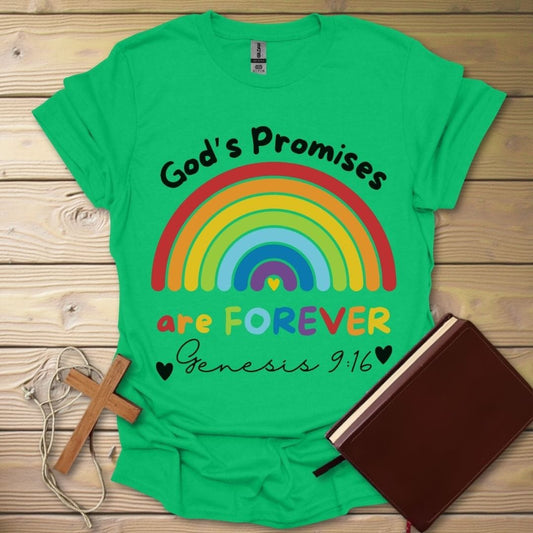 Rainbow Promises Forever T-Shirt Irish Green / S