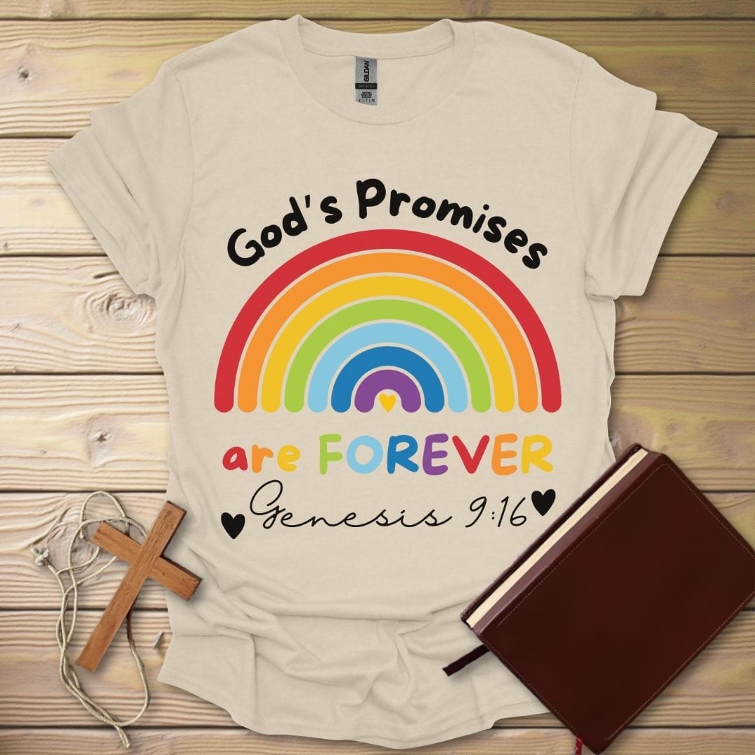 Rainbow Promises Forever T-Shirt Natural / S