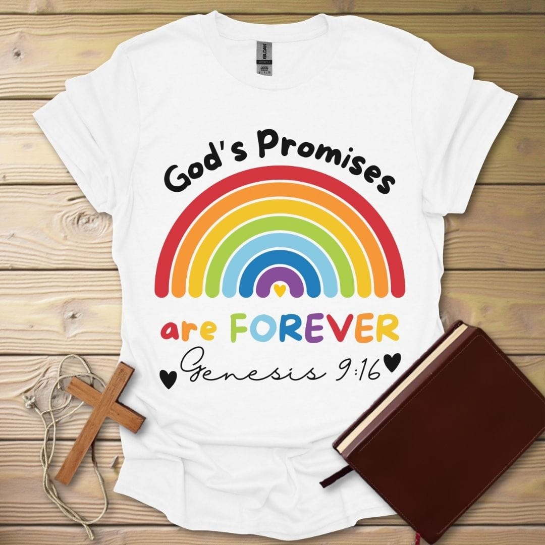 Rainbow Promises Forever T-Shirt White / S