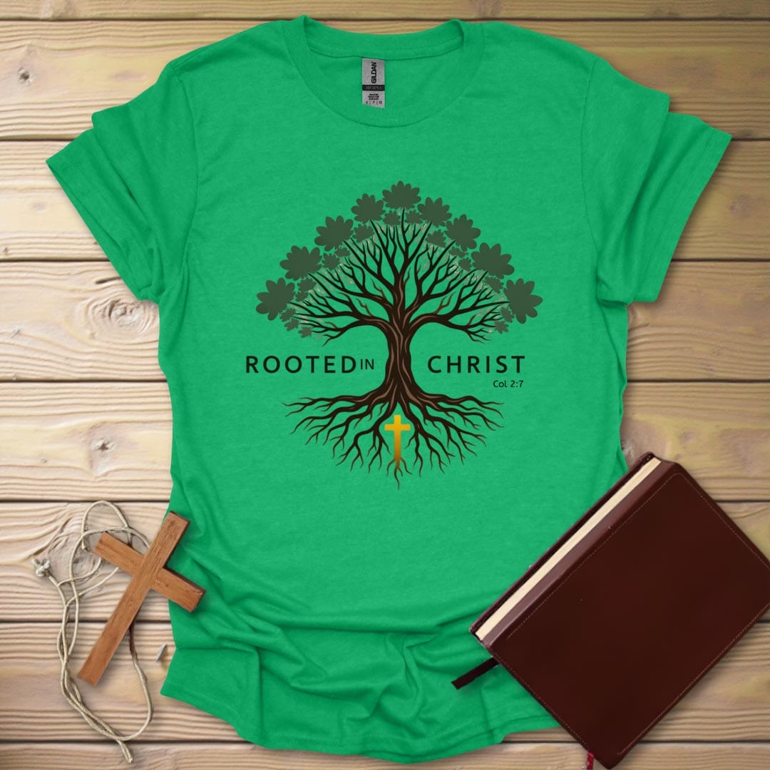 Rooted Grace T-Shirt Heather Irish Green / S