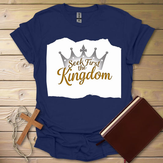 Royal Faith Crown T-Shirt Navy / S