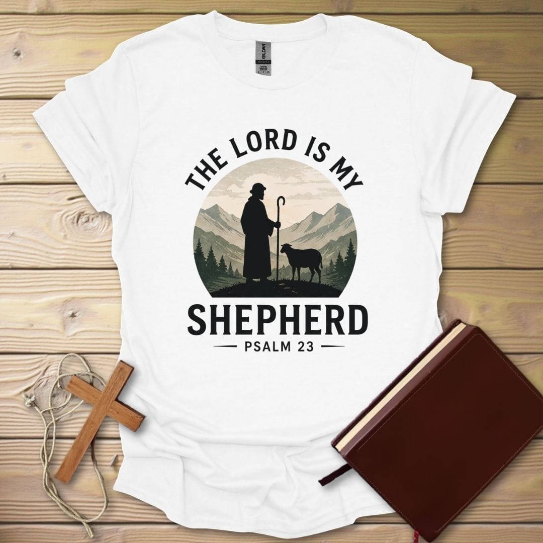 Shepherd Psalm 23 T-Shirt White / S