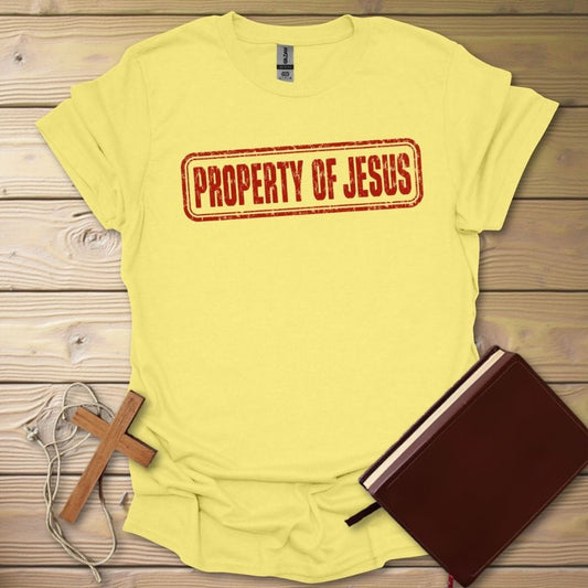 Stamped Jesus Property T-Shirt Cornsilk / S