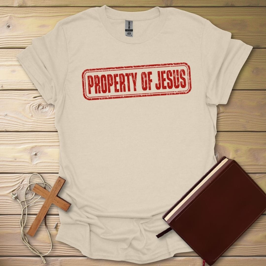 Stamped Jesus Property T-Shirt Natural / S