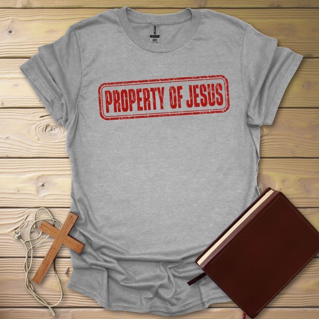 Stamped Jesus Property T-Shirt Sport Grey / S