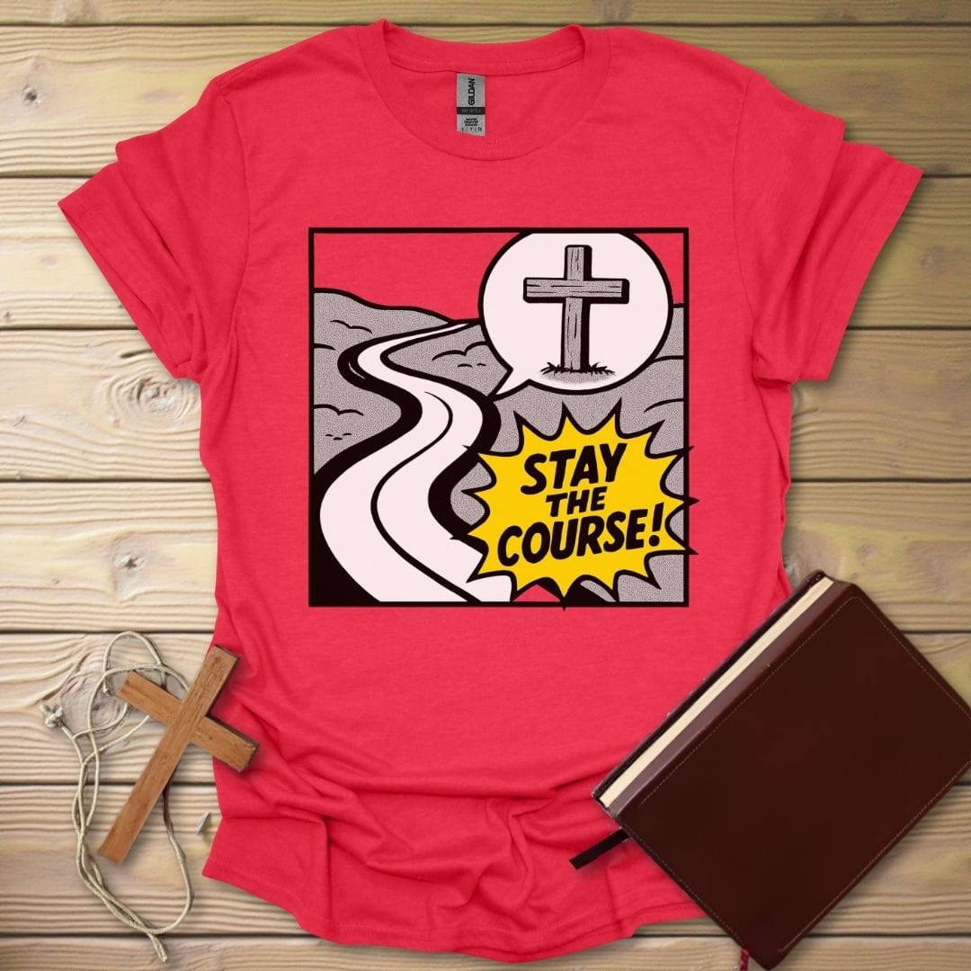 Stay The Course T-Shirt Heather Red / S