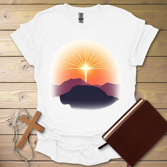 Sunrise Cross T-Shirt White / S