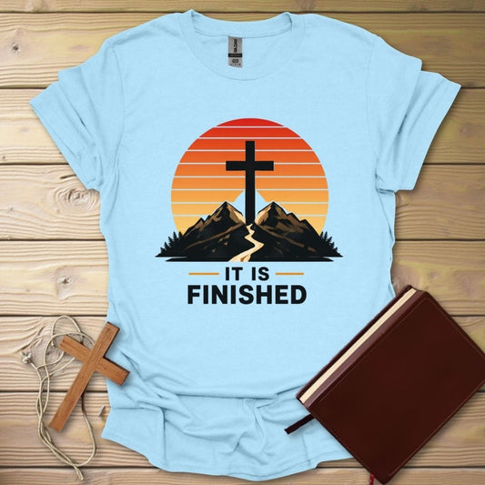 Sunset Cross T-Shirt Light Blue / S