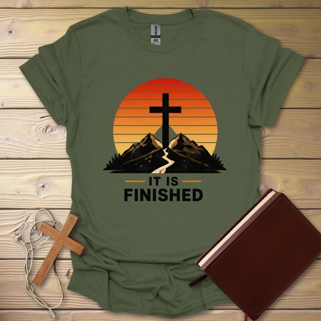 Sunset Cross T-Shirt Military Green / S