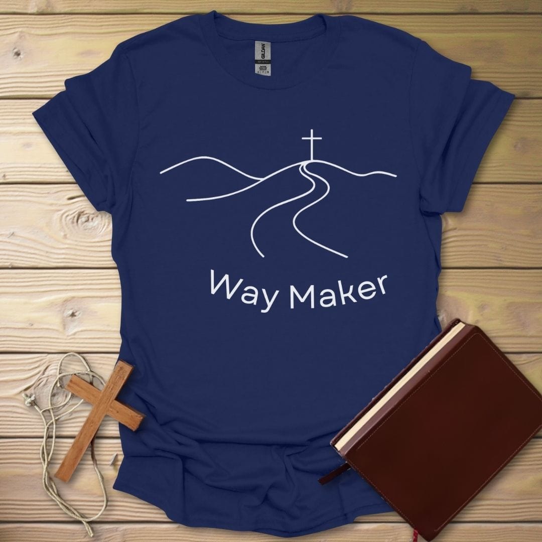 Way Maker Cross T-Shirt Navy / S