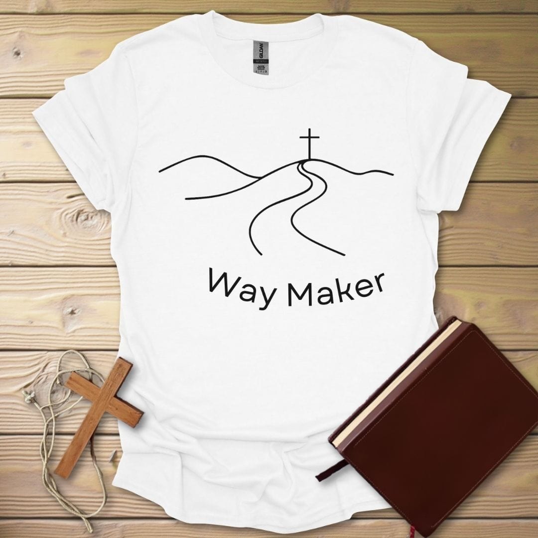 Way Maker Cross T-Shirt White / S